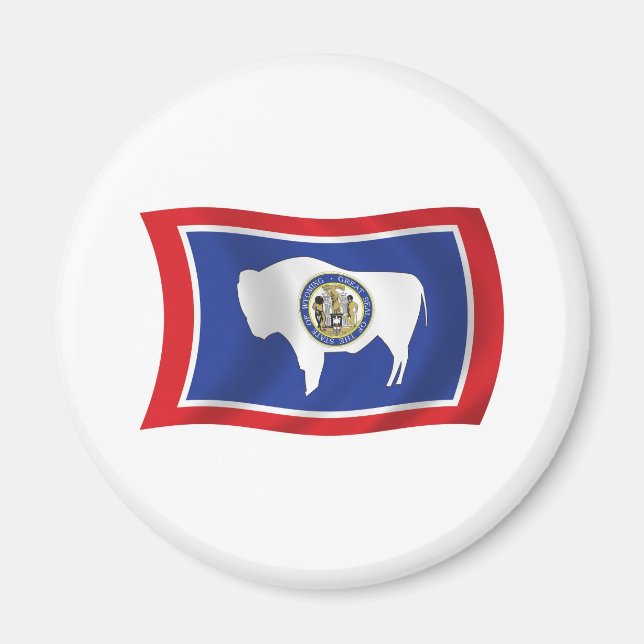 Íman Ímã da Bandeira de Wyoming (Frente)