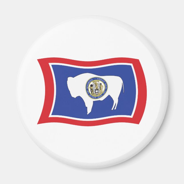 Íman Ímã da Bandeira de Wyoming (Frente)