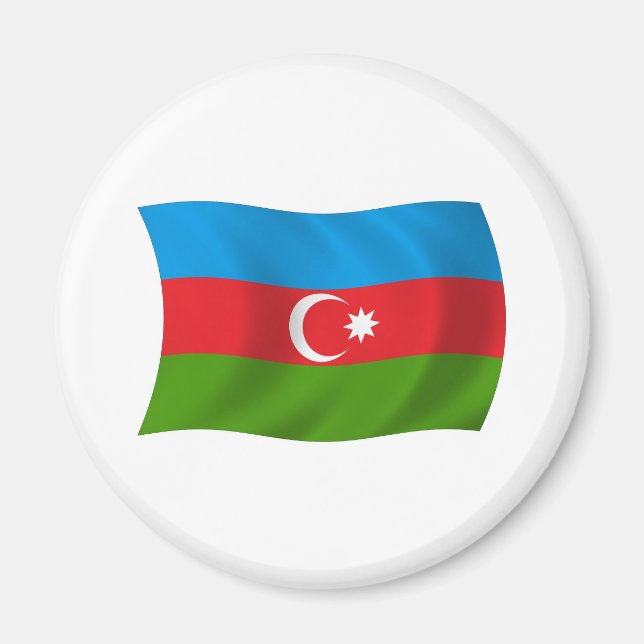 Íman Ímã da Bandeira do Azerbaijão (Frente)