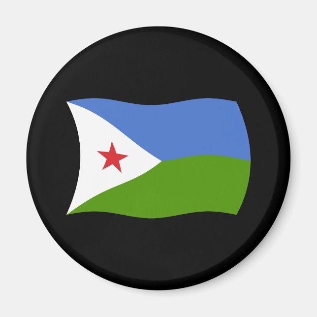 Íman Ímã da Bandeira do Djibuti (Frente)