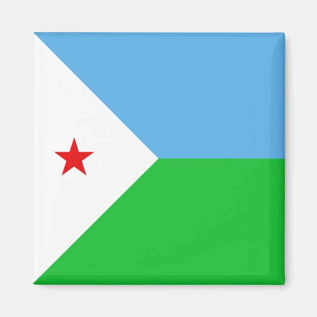 Íman Ímã da Bandeira do Djibuti (Frente)