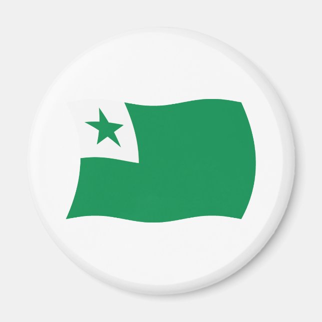 Íman Ímã da Bandeira do Esperanto (Frente)