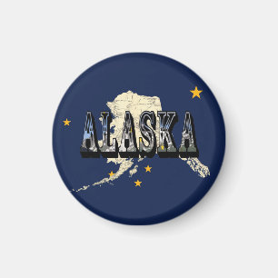 Íman Ímã da bandeira do estado de Alaska