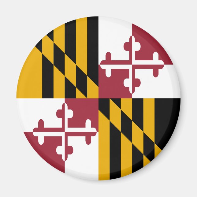 Íman Ímã da Bandeira do Estado de Maryland (Frente)