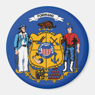 Íman Ímã da bandeira do estado de Wisconsin