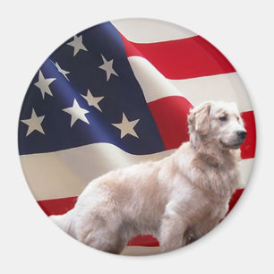 Íman Ímã da bandeira do golden retriever