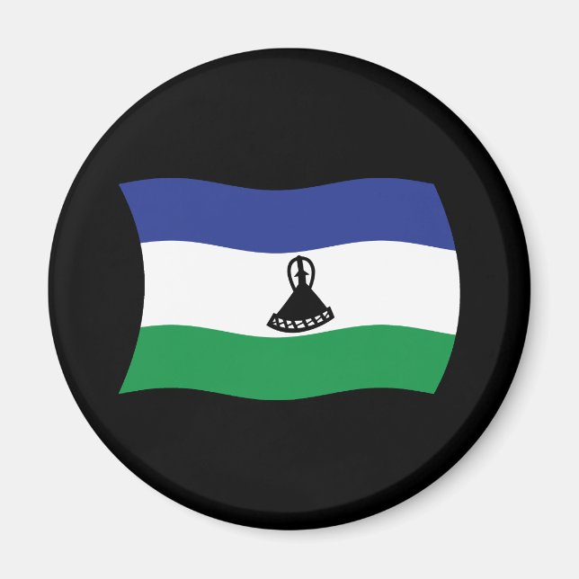 Íman Ímã da Bandeira do Lesoto (Frente)