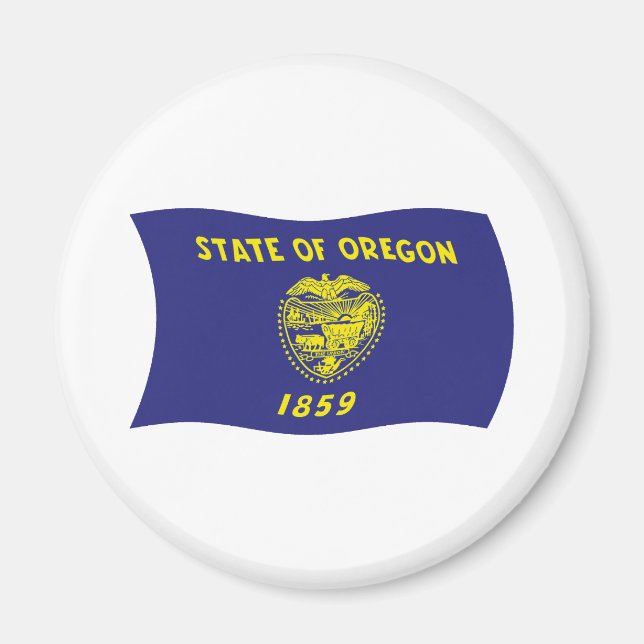 Íman Ímã da Bandeira do Oregon (Frente)