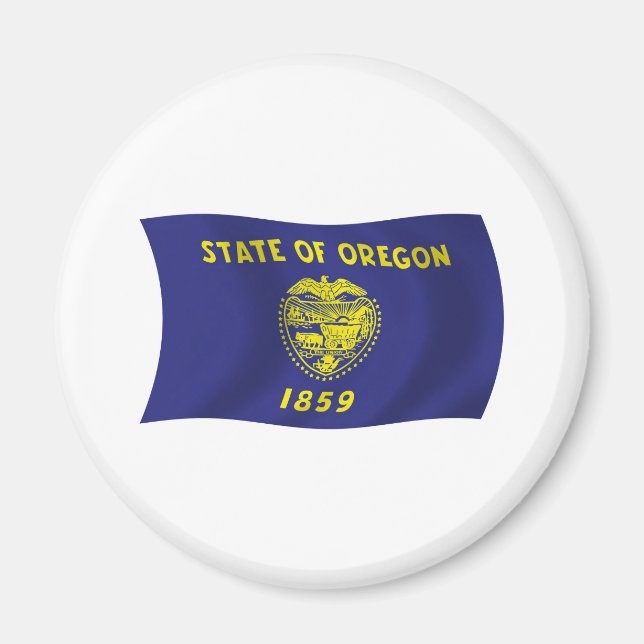 Íman Ímã da Bandeira do Oregon (Frente)