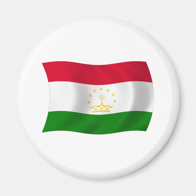 Íman Ímã da Bandeira do Tajiquistão (Frente)