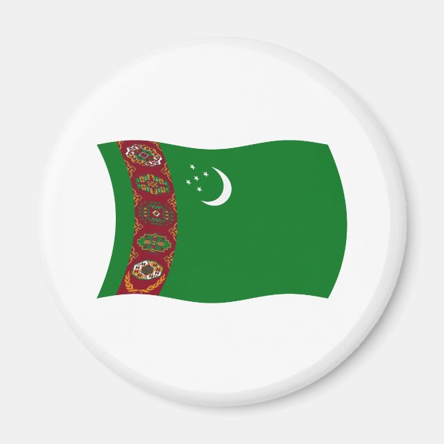 Íman Ímã da Bandeira do Turcomenistão (Frente)