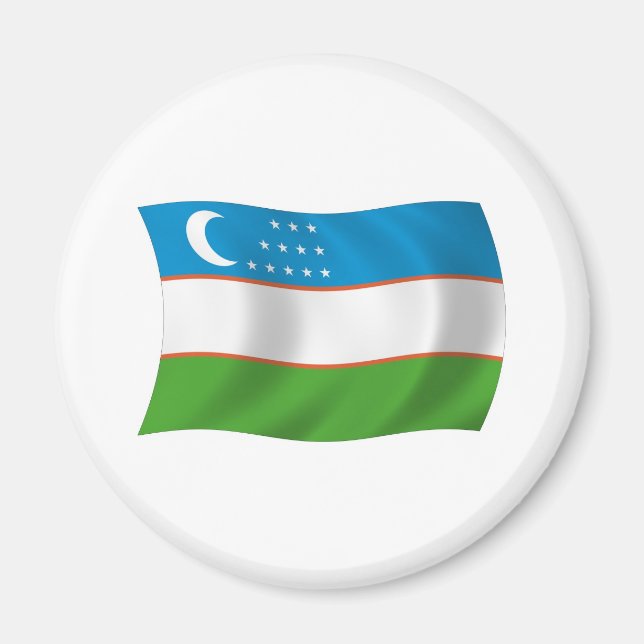Íman Ímã da Bandeira do Uzbequistão (Frente)