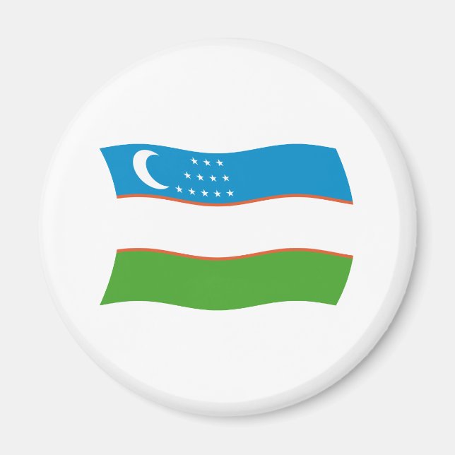 Íman Ímã da Bandeira do Uzbequistão (Frente)