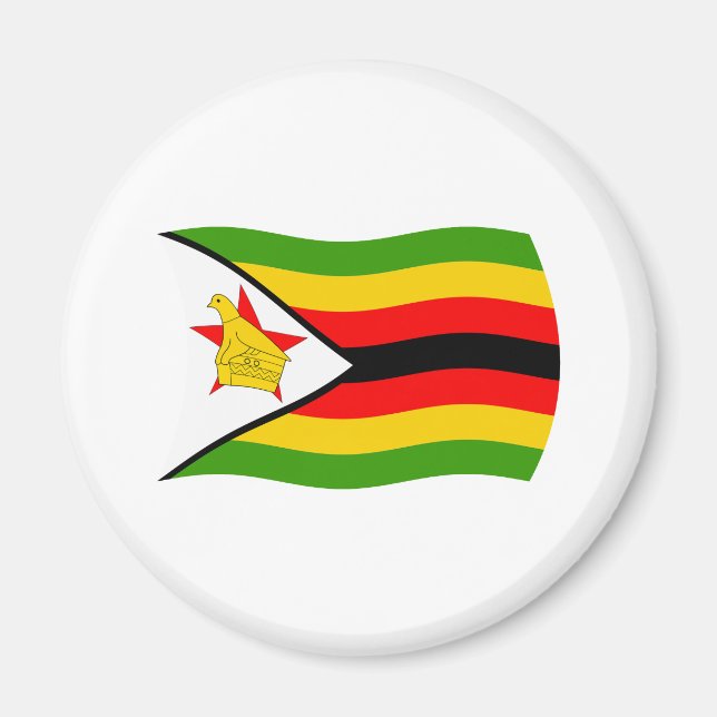 Íman Ímã da Bandeira do Zimbábue (Frente)