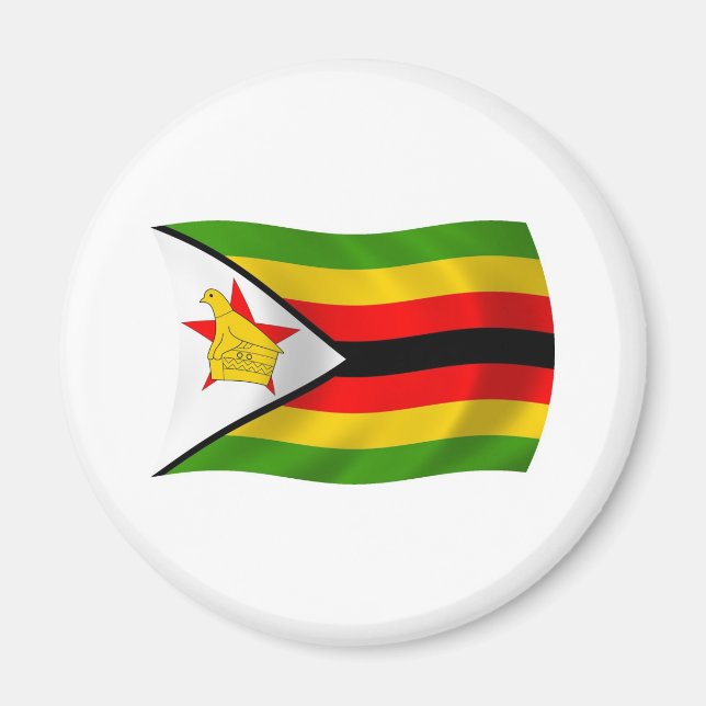 Íman Ímã da Bandeira do Zimbábue (Frente)
