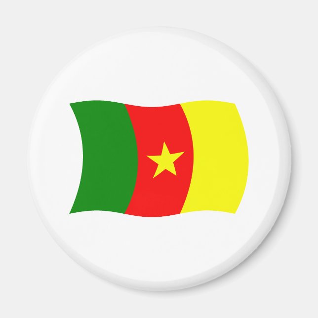 Íman Ímã da Bandeira dos Camarões (Frente)