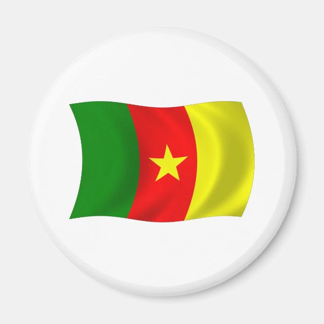 Íman Ímã da Bandeira dos Camarões (Frente)