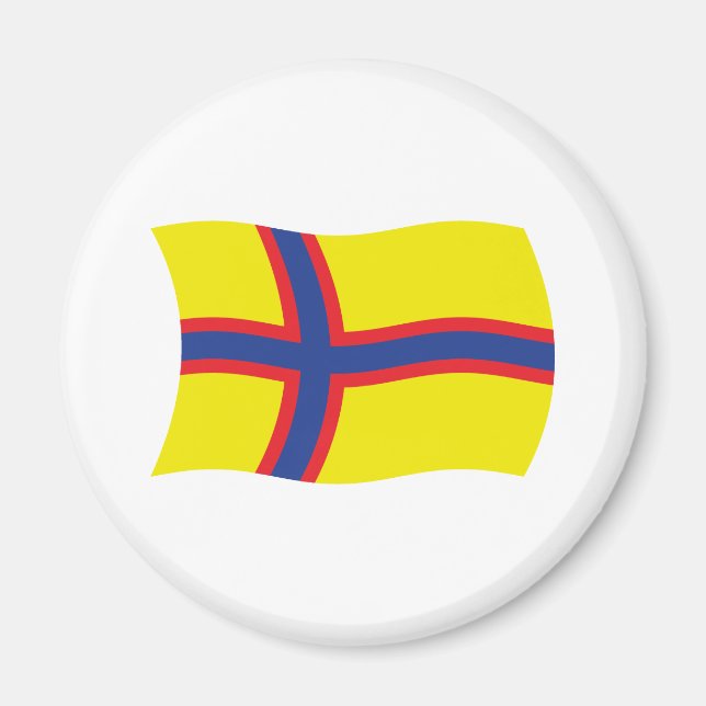 Íman Ímã da Bandeira dos Finlandeses da Ingria (Frente)