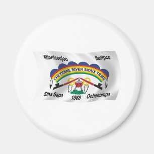 Íman Ímã da Bandeira Sioux do Rio Cheyenne