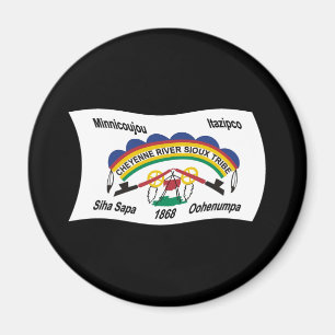 Íman Ímã da Bandeira Sioux do Rio Cheyenne
