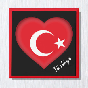 Íman Ímã da bandeira turca, Coração, viagem, Türkiye