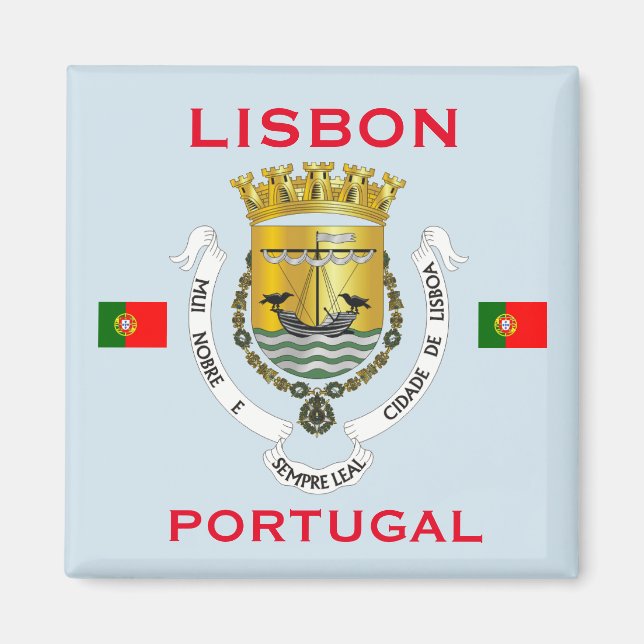 Íman Ímã da brasão de Lisboa Portugal (Frente)