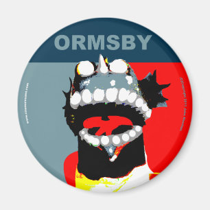 Íman Ímã da campanha de Ormsby redondo