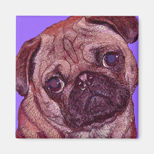 Íman Ímã da cara do Pug
