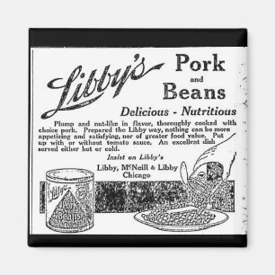 Íman Ímã da carne de porco de Libby do vintage & da
