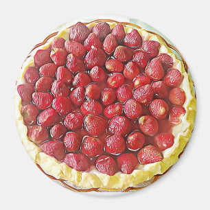 Íman Ímã da comida da torta da morango