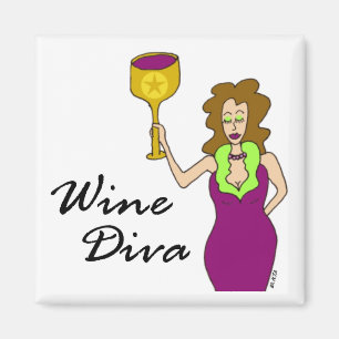 Íman Ímã da diva do vinho (nenhum dizer)
