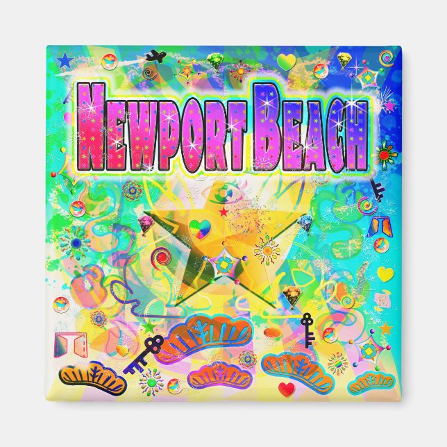 Íman Ímã da Era de Newport Beach (Frente)