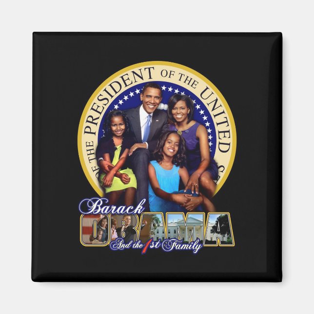 Íman ímã da família Obama (Frente)