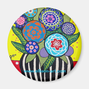 Íman Ímã da flor da arte popular do divertimento