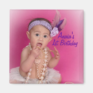 Íman Ímã da foto do aniversário do bebê