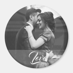Íman Ímã da foto do casamento com amor do texto