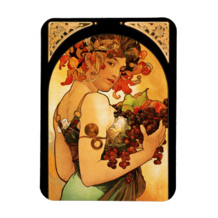 Íman Ímã da fruta de Alphonse Mucha