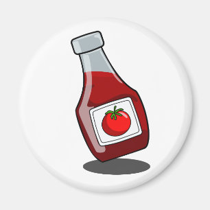 Íman Ímã da garrafa de ketchup dos desenhos animados