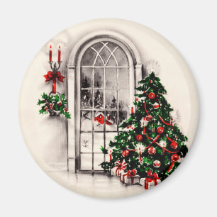 Íman Ímã da janela do natal vintage