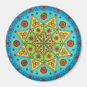 Íman Ímã da mandala da estrela da flor