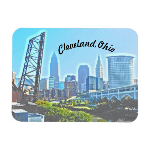 Íman Ímã da manhã de Cleveland (texto curvado)