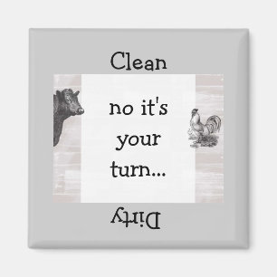 Íman Ímã da máquina de lavar louça do galo da vaca 