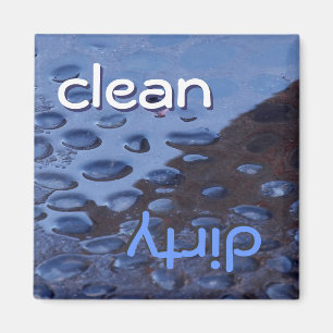 Íman Ímã da máquina de lavar louça - limpo ou sujo?