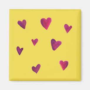 Íman Ímã da melodia do coração da aguarela