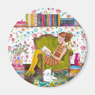 Íman Ímã da menina da leitura