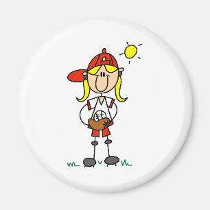 Íman Ímã da menina do softball