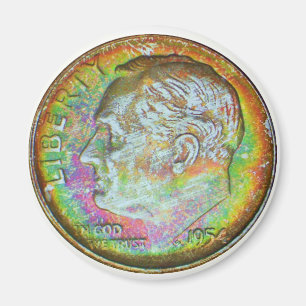 Íman Ímã da moeda de dez centavos de Roosevelt