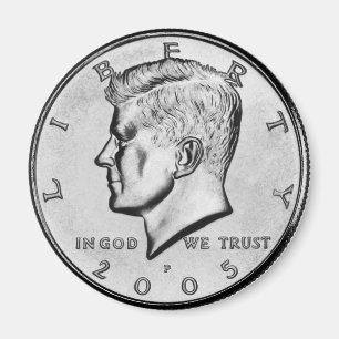 Íman Ímã da moeda do meio dólar de John F. Kennedy