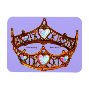 Íman Ímã da pervinca da tiara da coroa do ouro dos