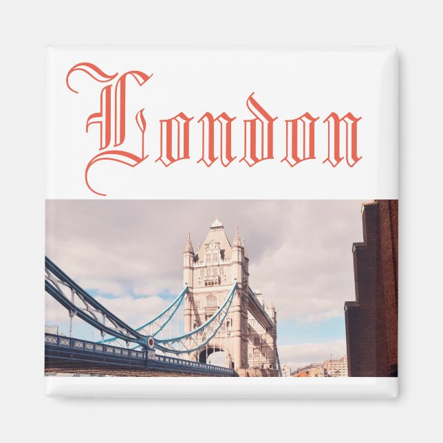 Íman Ímã da Ponte da Torre da Cidade de Londres Paisage (Frente)